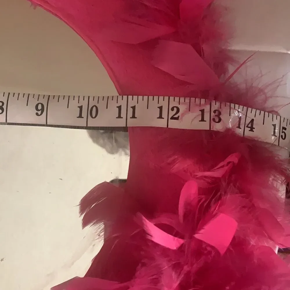 Pink Feather Round Mirror‎